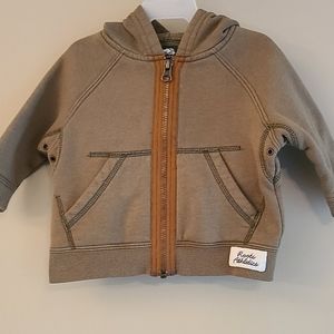 Roots army green zip up hoodie